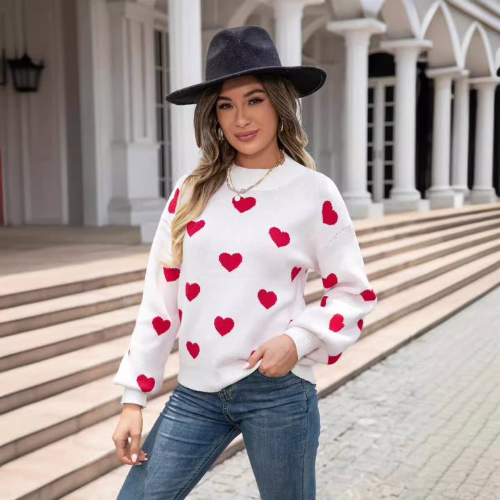 Pull décontracté pour femmes avec des cœurs et coupe moderne Chic & Stil