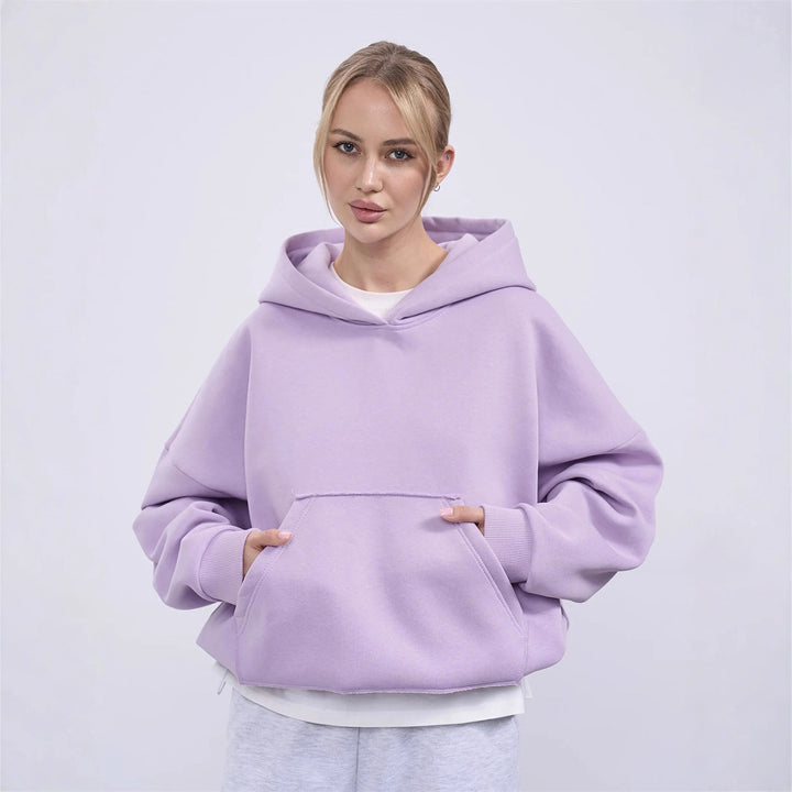 Ladies oversized hoodie with kangaroo pocket and relaxed fit Lune London