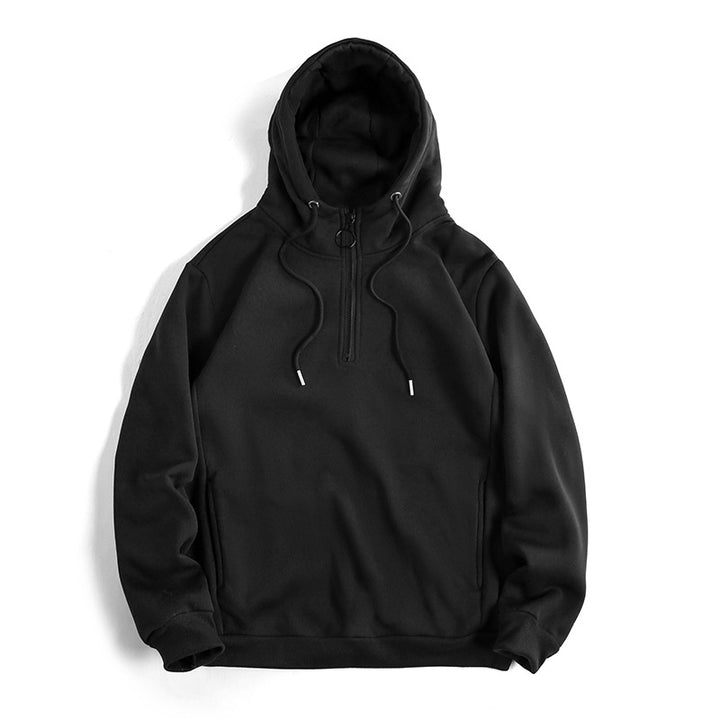 Trendy ladies hoodie with half zipper and soft inner lining Lune London