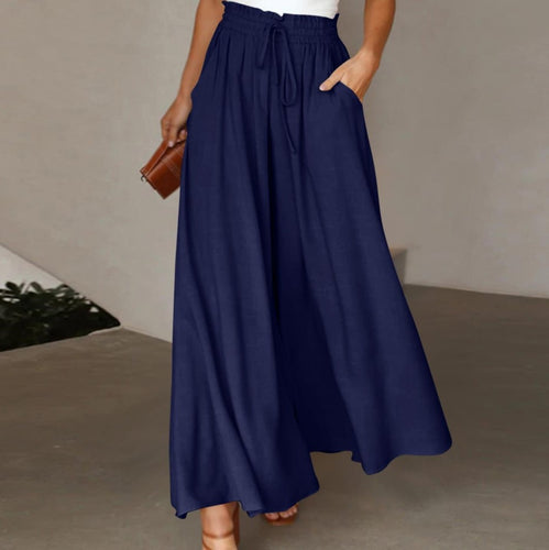 Ladies Stylish Wide Pants with Elastic Waist Amarae