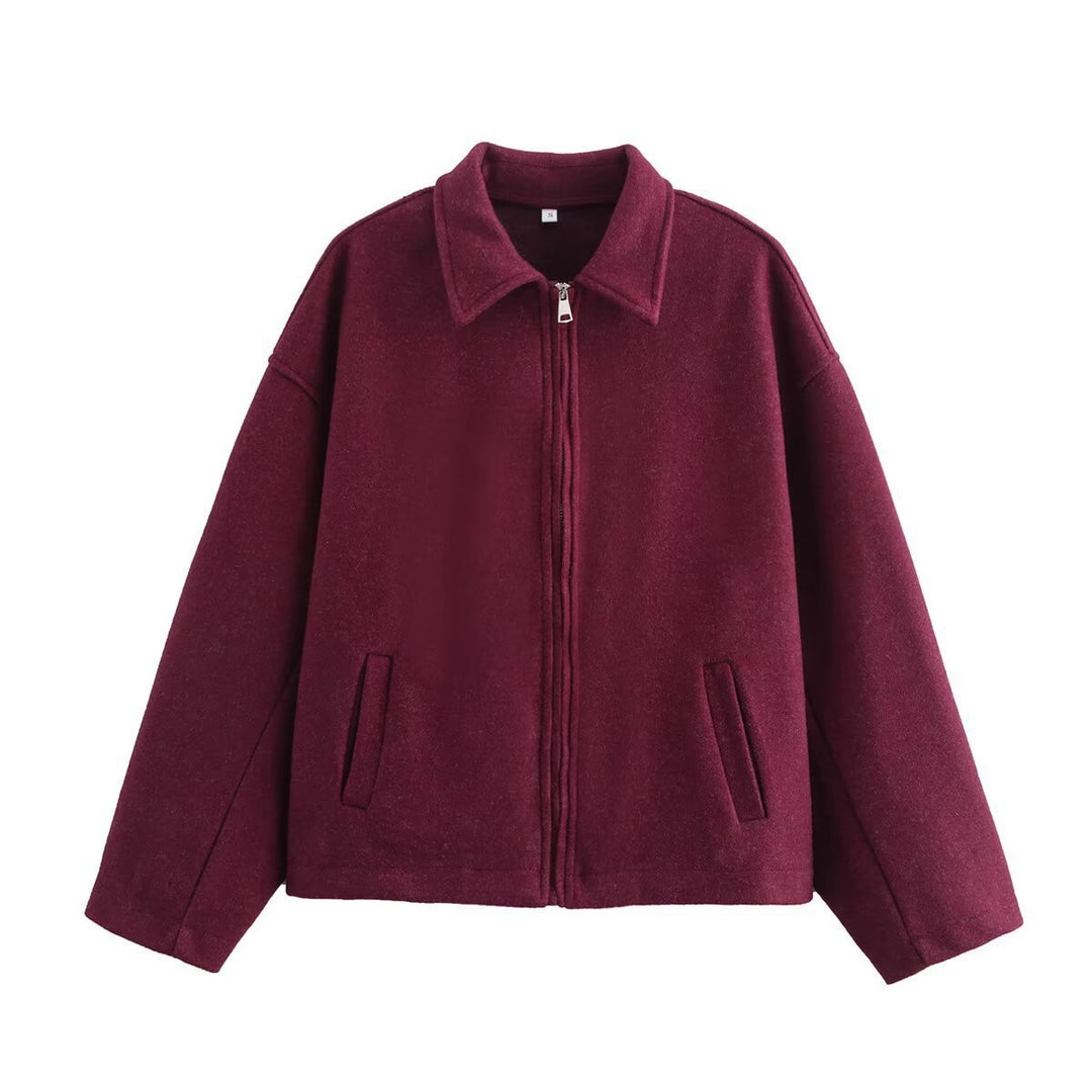 Lune London women's trendy cropped wool jacket