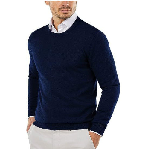Men's Elegant Round Neck Sweater Made Of Fine Cotton Amarae
