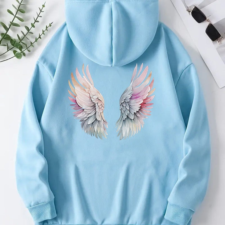 Women's hoodie with stylish angel wing design Chic & Stil