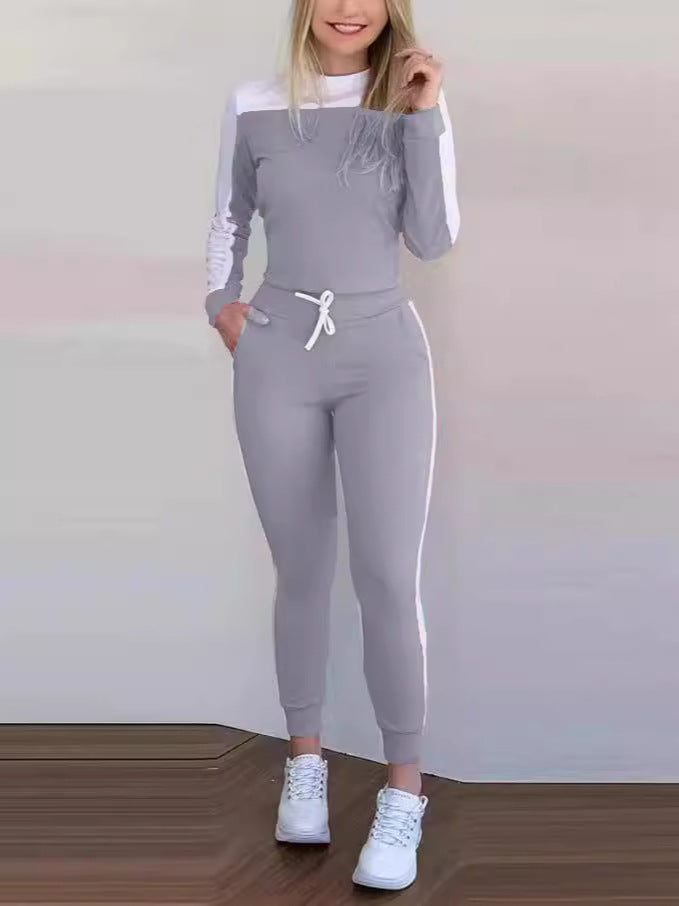 Women Sporty Jumpsuit with Removable Straps and Contrasting Side Stripes Lune London