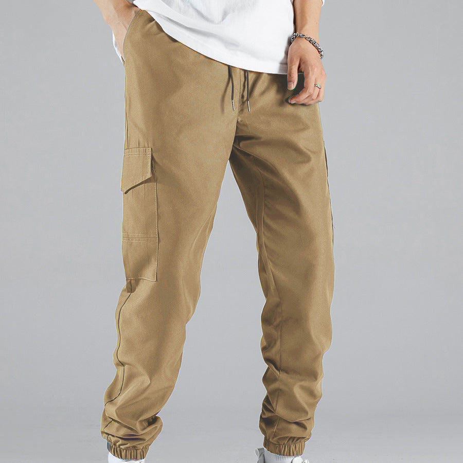 Men's cargo training pants with convenient side pockets and elastic waistband Lune London
