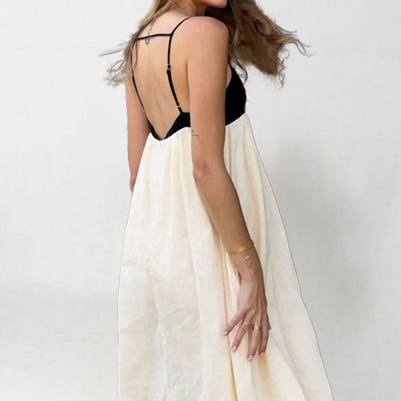 Robe maxi d'été pour femme avec coupe élégante et détails de bretelles Chic & Stil