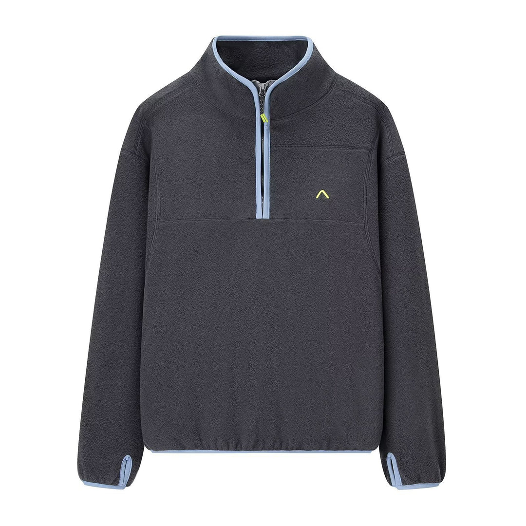 Sweat-shirt en polaire pour femmes avec col haut et détails de fermeture éclair pratiques Chic & Stil