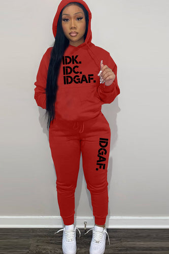 Hoodie and jogger pants set for women with an impressive slogan design Amarae
