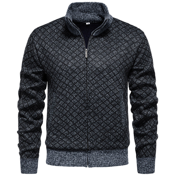 Men's sports knit jacket with modern pattern Lune London