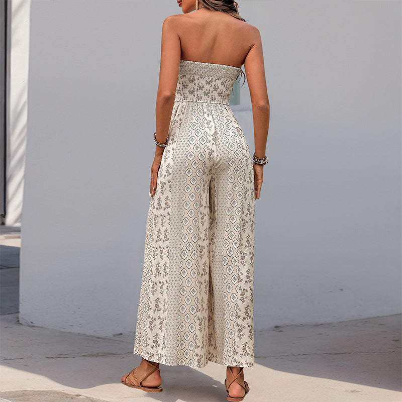 Lune London bohemian sleeveless maxi dress for women with an elegant tied belt