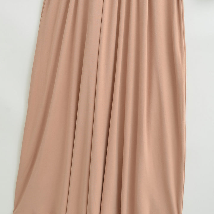 Women's Maxi Wrap Dress with Tailored Wrap Section and Long Sleeves Amarae