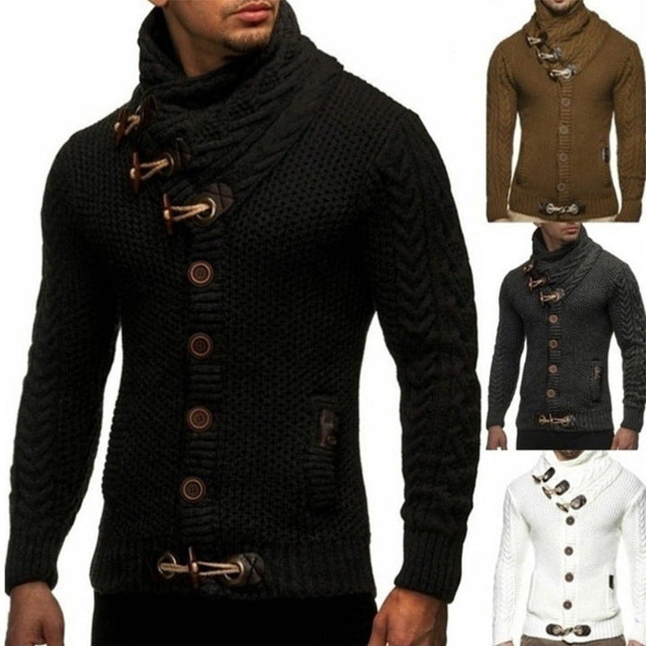 Men's Cardigan with Asymmetric Collar Lune London