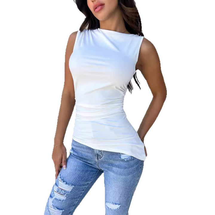 Women's figure-hugging top with sophisticated wrap design Lune London
