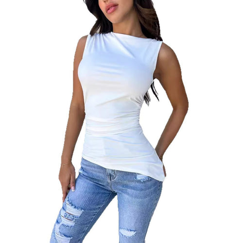 Women's figure-hugging top with sophisticated wrap design Amarae