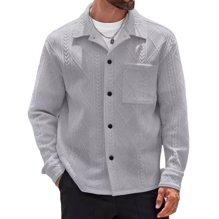Men's knit shirt with modern design and textured fabric Lune London
