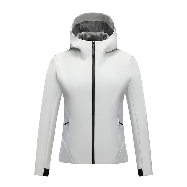 Women's Tailored Softshell Jacket with Hood and Fleece Lining Amarae
