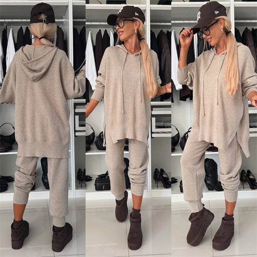 Ladies High Comfort Chic Hoodie and Jogging Pants Set
