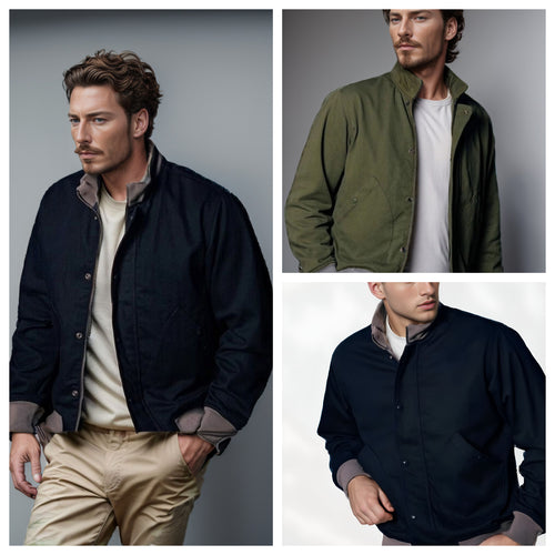 Casual jacket for men with functional pockets and modern collar Amarae