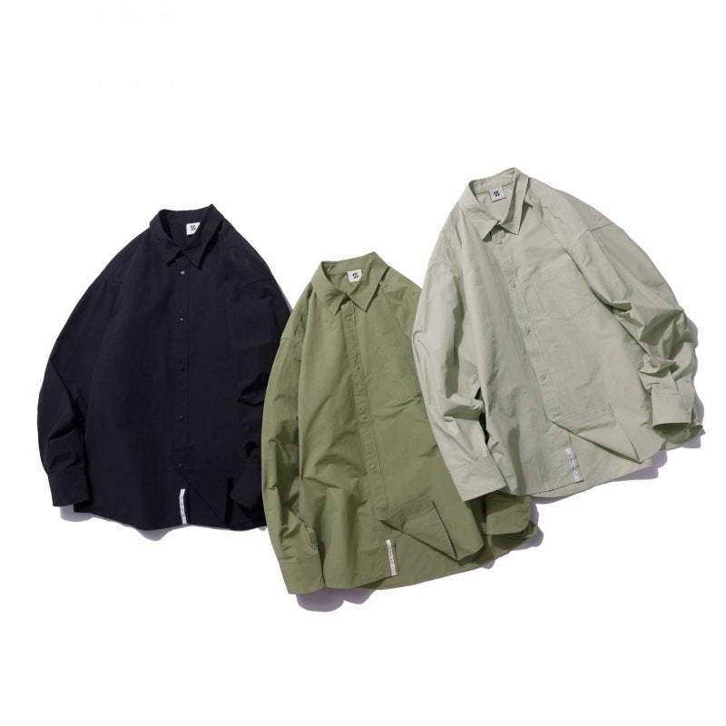 Unisex Oversize Shirt made of lightweight cotton blend with dropped shoulder and chest pocket Amarae