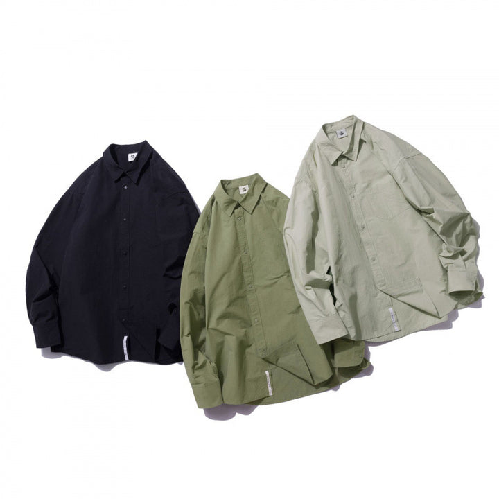Unisex Oversize Shirt made of lightweight cotton blend with dropped shoulder and chest pocket Amarae