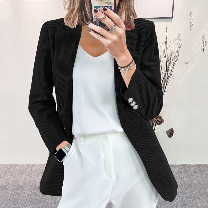 Elegant women's blazer jacket with striped pattern and modern cut Lune London