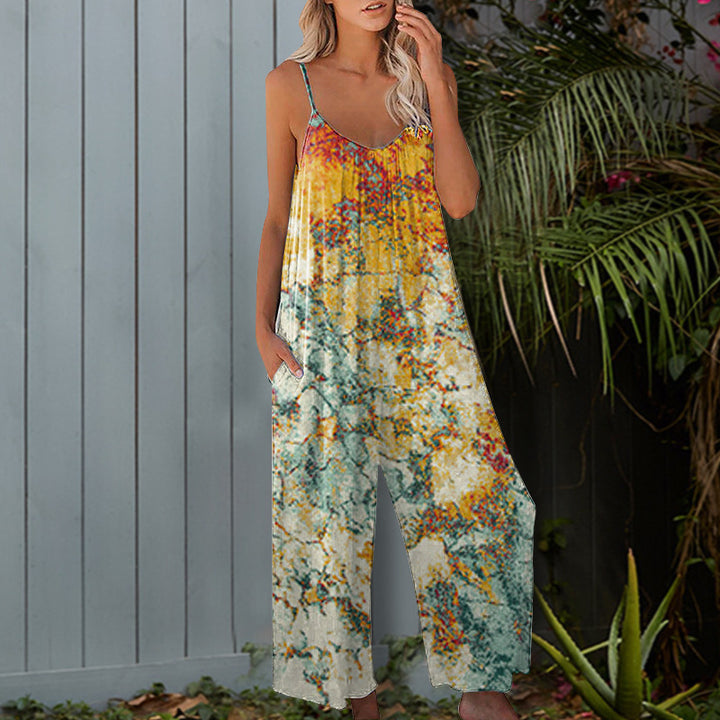 Women's summer dress with a floral design and practical pockets Lune London