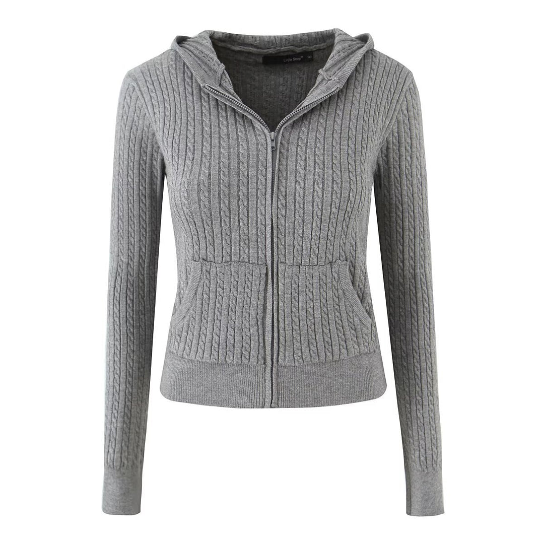 Fashionable women's sports jacket with structure and integrated hood Lune London