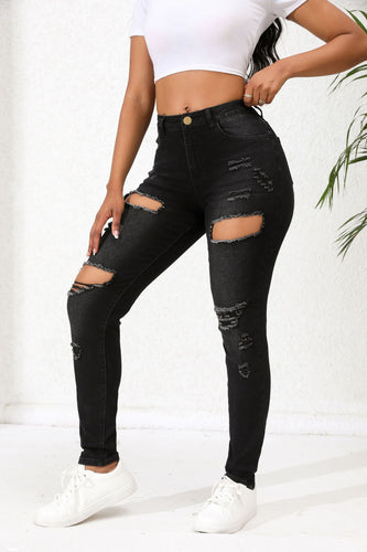 Skinny jeans for women with stylish distressed details Amarae