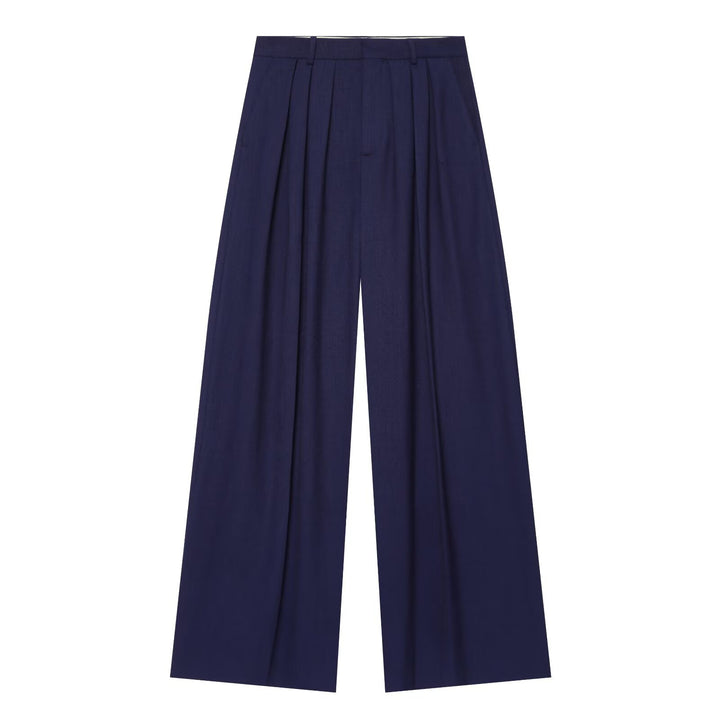 Women's Wide Pleated Trousers in Palazzo Style with High Waist Amarae
