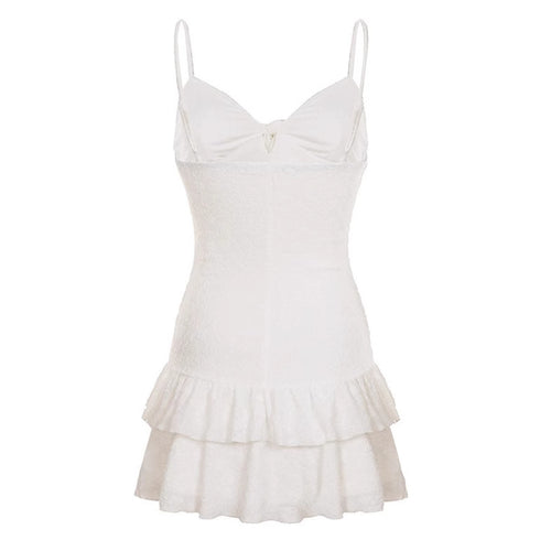 Women Mini play dress with ruffles and thin spaghetti straps Amarae