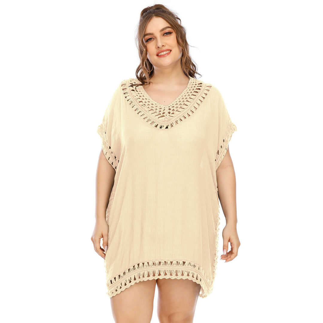 Women Boho Crochet Detail Chic Pareo Style