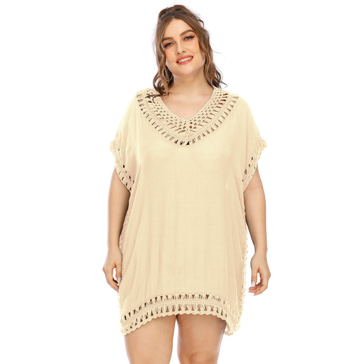 Women Boho Crochet Detail Chic Pareo Style