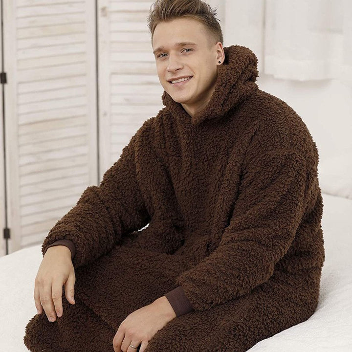 Men's cozy hooded bathrobe Lune London