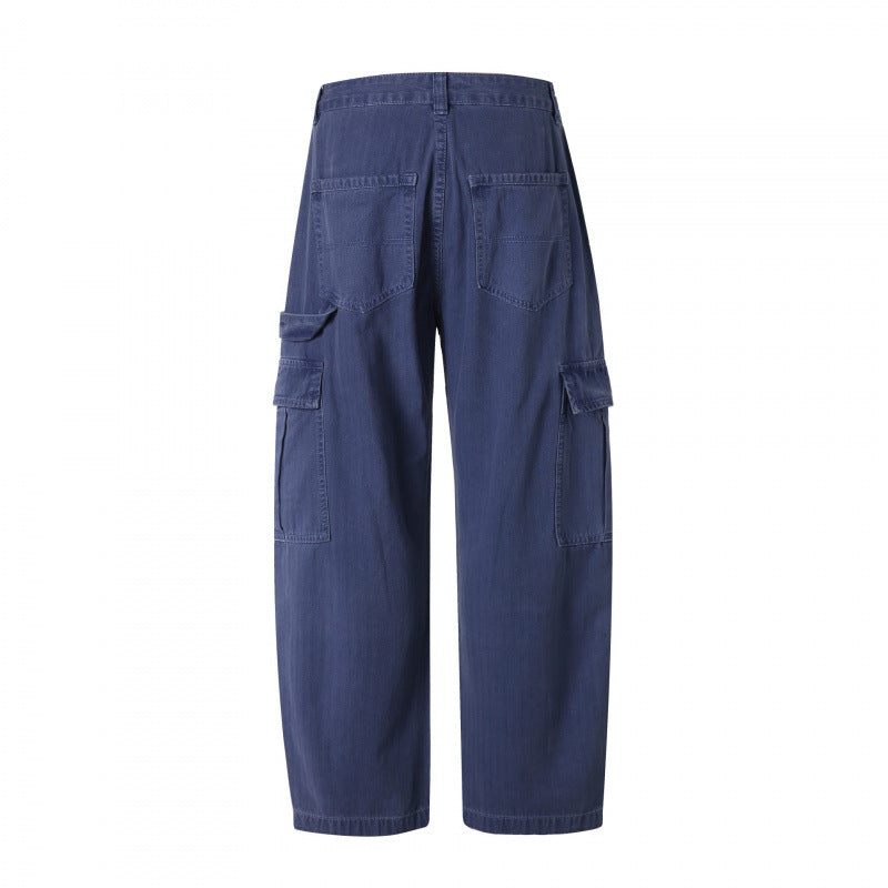 Men's Relaxed-Fit Carpenter Cargo Pants made of lightweight canvas with patch flap pockets Amarae