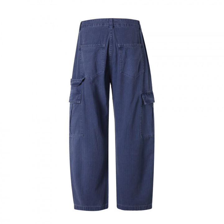 Men's Relaxed-Fit Carpenter Cargo Pants made of lightweight canvas with patch flap pockets Amarae