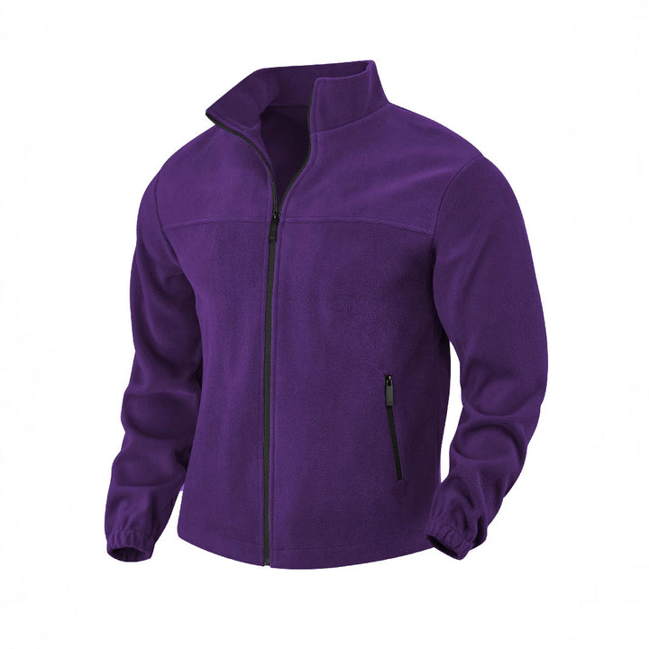Fleece jacket for men with practical pockets and high collar Lune London