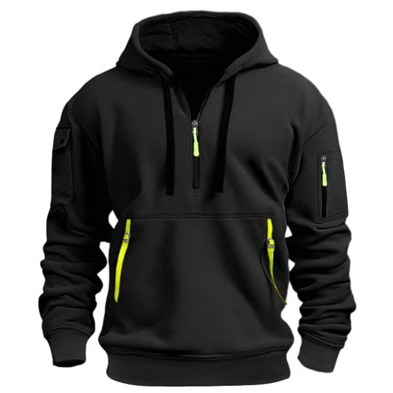 Functional sweater for men with versatile zip pockets Lune London