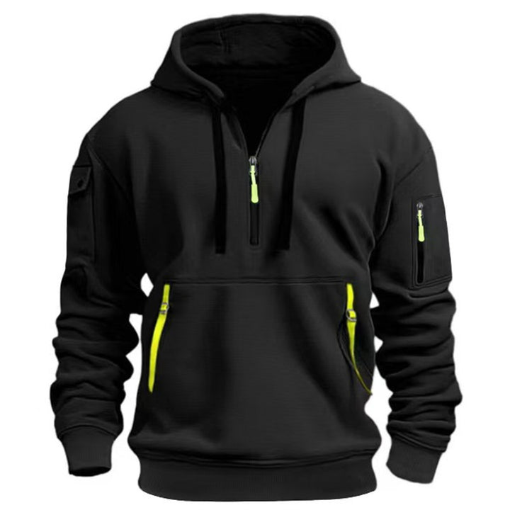 Functional sweater for men with versatile zip pockets Lune London