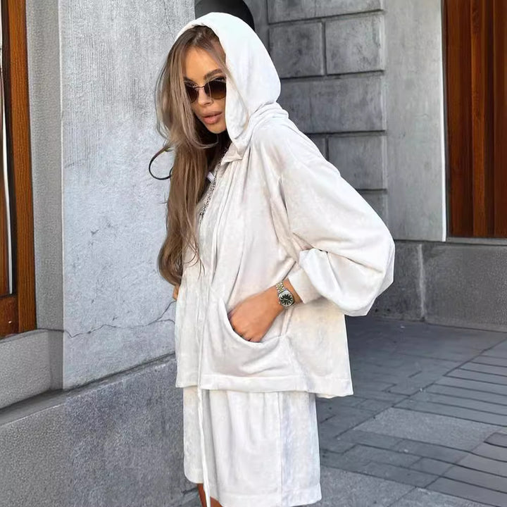 Casual hooded jacket for women with soft lining from Lune London