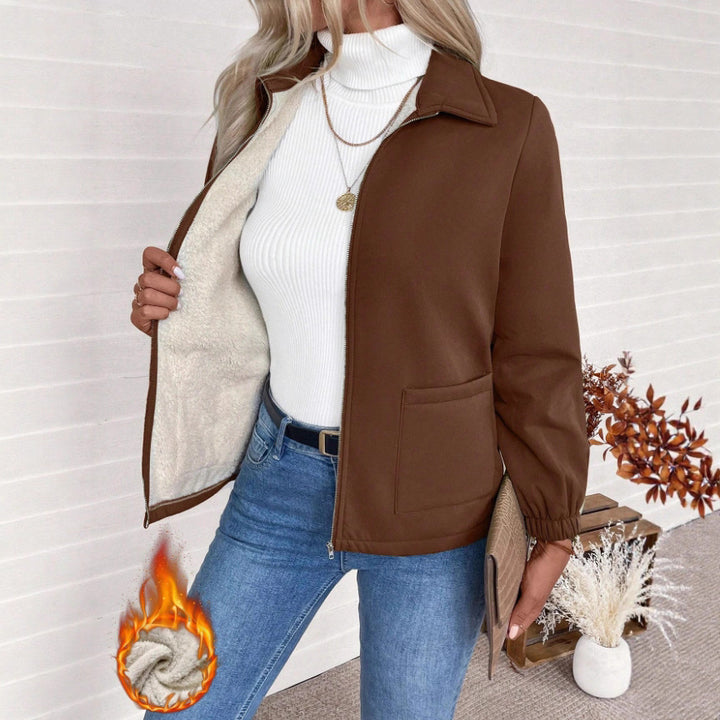 Women’s leisure jacket with front zipper and practical pockets Lune London