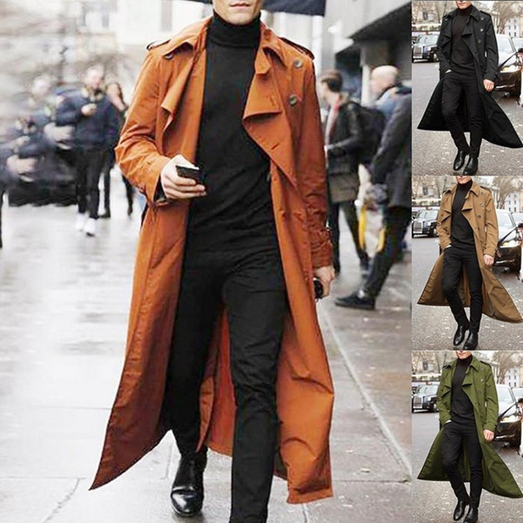 Elegant trench coat for men with double row of buttons Amarae