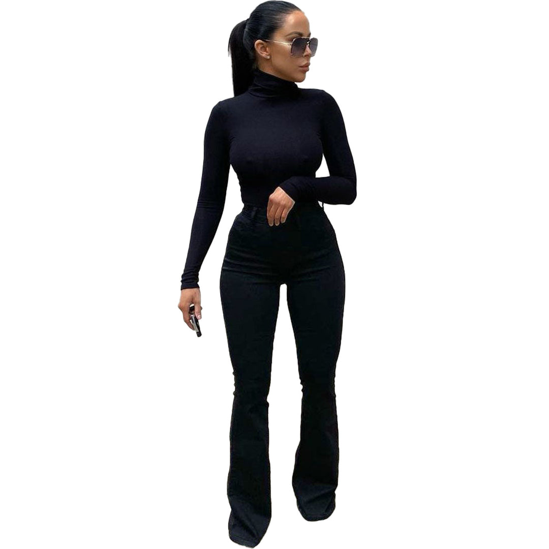 Women’s high-waisted bootcut jeans with figure-flattering stretch and flared leg Amarae