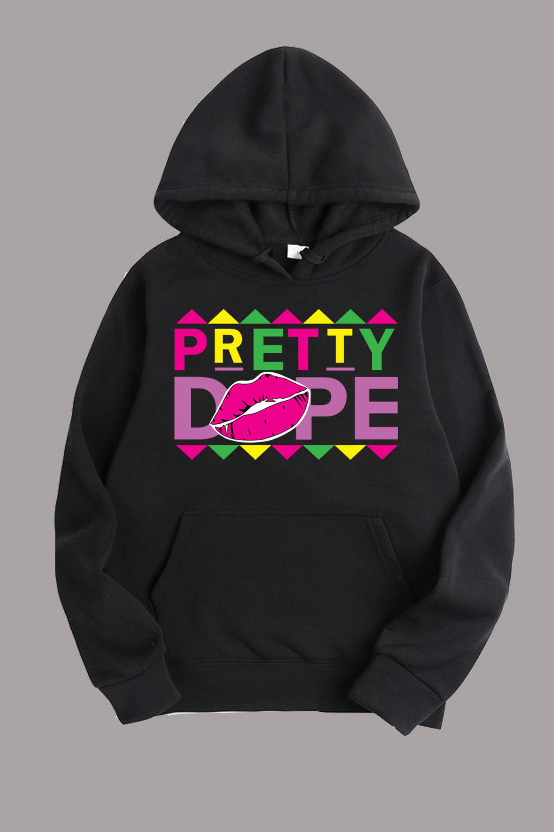 Ladies Hoodie with Creative Graphic Print Amarae