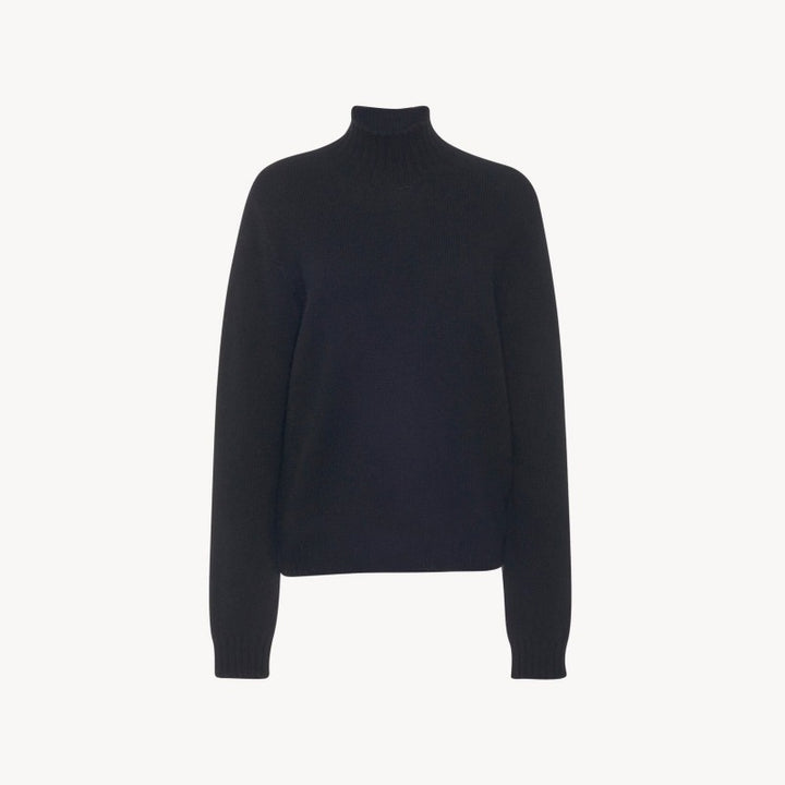 Fine knit sweater for women with a high collar and a relaxed fit Lune London