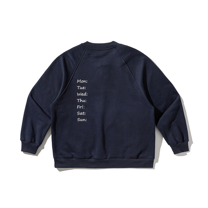 Unisex Oversize Henley Sweatshirt with raglan sleeves, button placket, and distinctive round pockets Amarae
