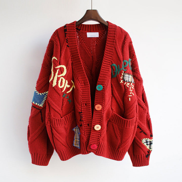 Cardigan pour femmes avec broderie colorée Chic & Stil