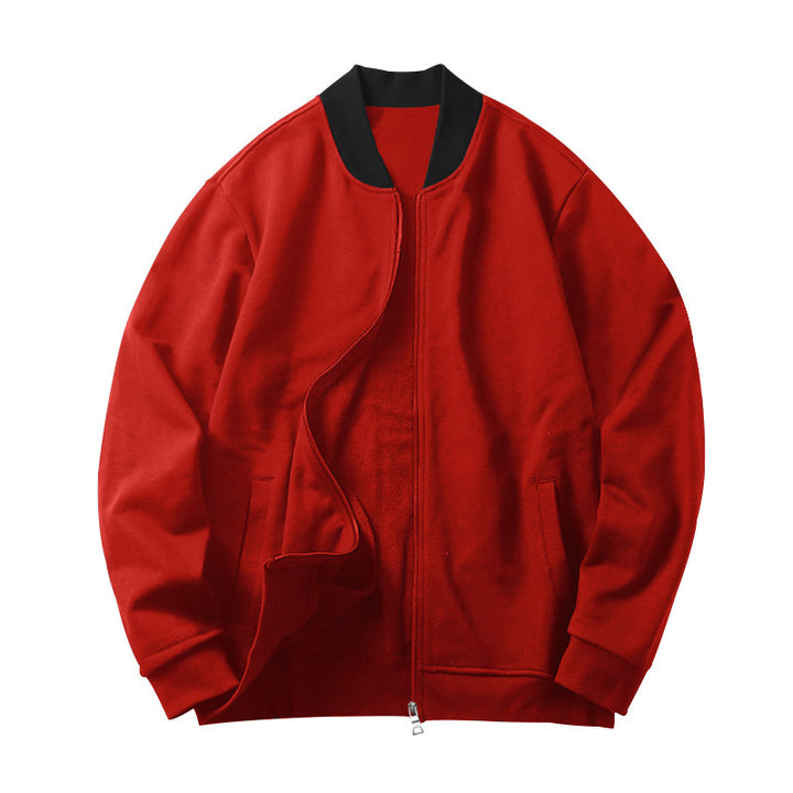Casual men's varsity jacket with side zip Lune London