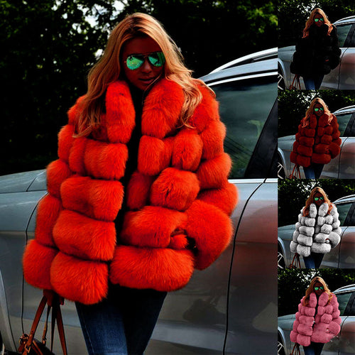 Ladies Chic and Stylish Faux Fur Jacket