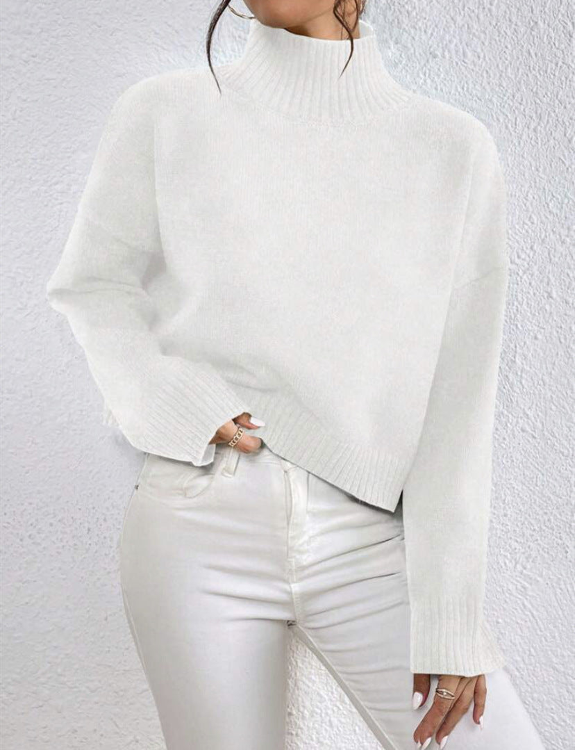 Ladies Fashionable Collar Sweater Made Of Soft Wool Lune London
