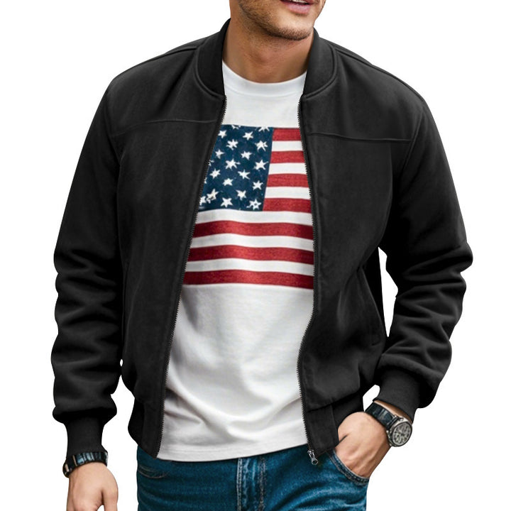 Stylish bomber jacket for men with practical pockets and soft inner lining Lune London